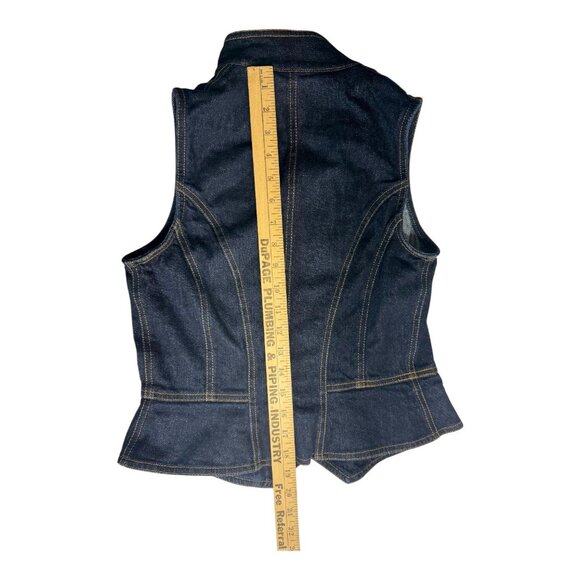 Ralph Lauren Denim Military Style Vest S Double Breasted Gold Buttons 1967 Desig - Picture 6 of 13